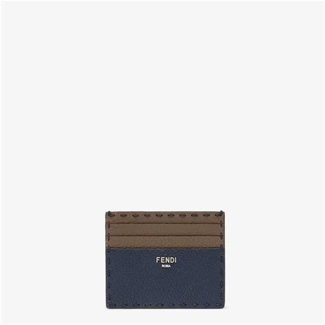 fendi card holder blue|Fendi card holder with chain.